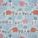Обои - Pierre Frey - 
LES ELEPHANTS JARDINIERS Coquelicot - FP836003