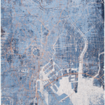 Ковёр - CITIES - LOUIS DE POORTERE - 140 x 200 см (CITI_M_9314-TOKYO-CONDUCTIVE BLUE)