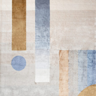 Ковёр - BAUHAUS - TULSI - 252 x 298 см (BAUH_R_DESIGN №02-2-BLUE-GOLD)