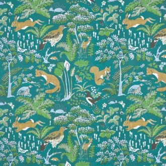 Обои - Pierre Frey - 
EN FORÊT Turquoise - FP096002