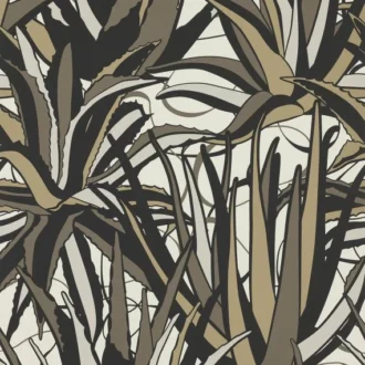Обои - Pierre Frey - 
AGAVES Fusain - FP785001