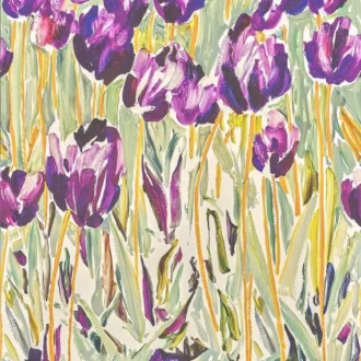 Обои - Pierre Frey - 
BLACK TULIPS Printemps - FP105001