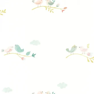 Обои - Casadeco - ROSE & NINO CASADECO - Rose & nino rose - Bleu / rose (арт. 85586241)