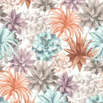 Обои - Casadeco - BOTANICA - Botanica echeveria - Corail/rose poudre (арт. 85914374)