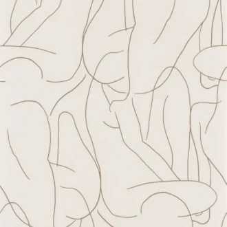 Обои - Casadeco - GALLERY - Academie - Beige / blanc (арт. 86101108)
