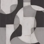 Обои - Casadeco - GALLERY - Op'art - 
Gris / noir (арт. 86099109)