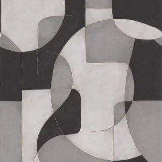 Обои - Casadeco - GALLERY - Op'art - 
Gris / noir (арт. 86099109)