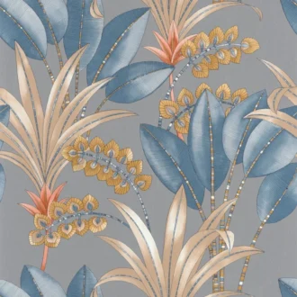 Обои - Casadeco - NICARAGUA - Palma - Gris/bleu (арт. 86419353)