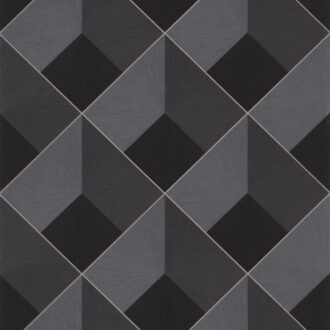 Обои - Casadeco - PERCEPTION - Losange - Noir graphite (арт. 86519530)