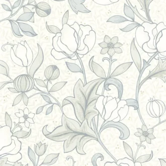 Обои - Casadeco - ARTS & CRAFTS - Isabella - Blanc creuse (арт. 86340218)