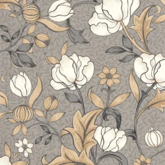 Обои - Casadeco - ARTS & CRAFTS - Isabella - Taupe fonce (арт. 86341424)