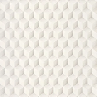 Обои - Casadeco - PERCEPTION - Chrome cube 3d - Blanc (арт. 28350109)