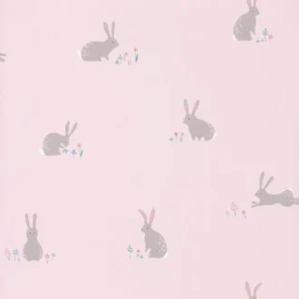 Обои - Casadeco - HAPPY DREAMS - Happy dreams bunny - Corail/rose (арт. 82744111)