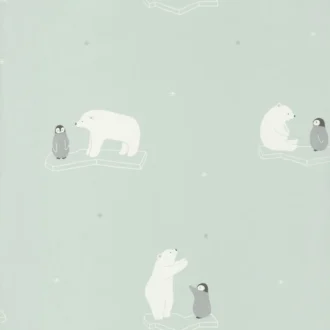 Обои - Casadeco - HAPPY DREAMS - Polar bear - Bleu (арт. 82826126)