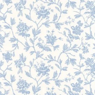 Обои - Casadeco - LES BELLES TOILES DE JOUY - Rosa - Bleu faïence (арт. 87966726)
