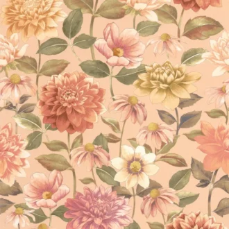 Обои - Casadeco - GARDENS - Dahlia - Rose nude (арт. 87664419)