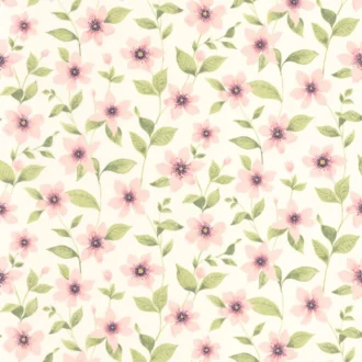 Обои - Casadeco - GARDENS - Clematites - Rose anglais (арт. 87644352)
