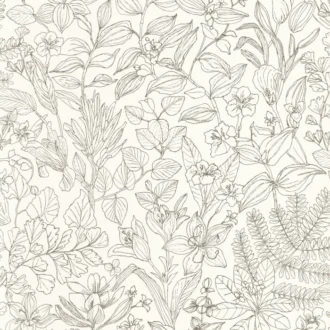Обои - Casadeco - GARDENS - Esquisse - Noir gravure (арт. 87599267)