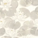 Обои - Casadeco - GARDENS - Nymphea - Blanc coton (арт. 87630122)