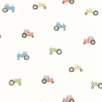 Обои - Casadeco - ONCE UPON A TIME - Vintage tractor - Multicolore (арт. 88368726)