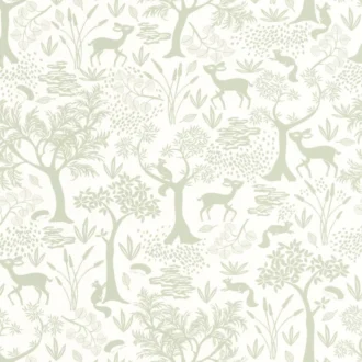 Обои - Casadeco - ONCE UPON A TIME - Poetic forest - Vert amande (арт. 88267763)