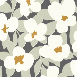 Обои - Casadeco - ICONIC - Flower power - Charbon (арт. 88399515)