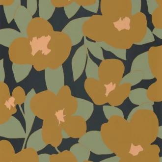 Обои - Casadeco - ICONIC - Flower power - Camel (арт. 88392521)