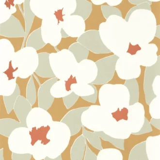 Обои - Casadeco - ICONIC - Flower power - Jaune d'or (арт. 88392323)