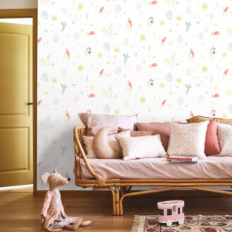 Обои - Casadeco - HAPPY DREAMS - Happy dreams tropical - Parme (арт. 82925203)