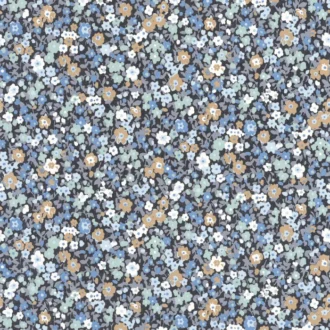 Обои - Casadeco - FLOWER MARKET - Pansy - Encre / bleu (арт. 89216518)
