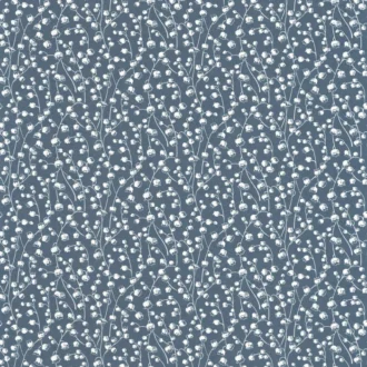 Обои - Casadeco - FLOWER MARKET - Lily of the valley - Bleu nuit (арт. 89246435)