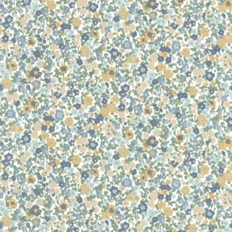 Обои - Casadeco - FLOWER MARKET - Pansy - Bleu / jaune (арт. 89216329)