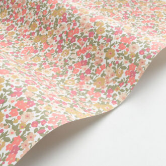 Обои - Casadeco - FLOWER MARKET - Pansy - Kaki / corail / jaune (арт. 89212226)