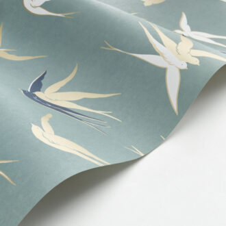 Обои - Casadeco - TWENTIES - Swallow - Vert sauge (арт. 88637353)