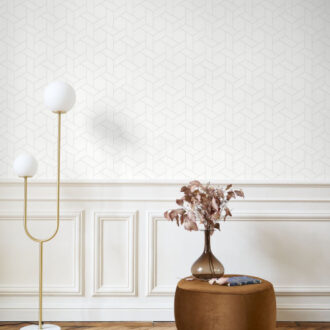 Обои - Casadeco - SO WHITE 4 - Helsinki focale - Blanc (арт. 82030121)