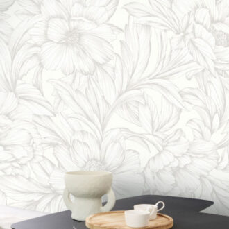 Обои - Casadeco - SO WHITE 4 - Florescence monceau - Blanc (арт. 82350101)