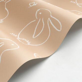 Обои - Casadeco - ONCE UPON A TIME - Funny bunny - Beige camel (арт. 88381887)