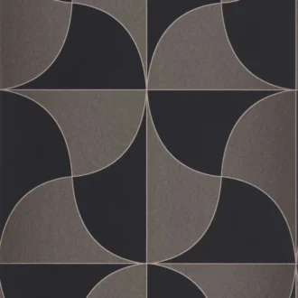 Обои - Casadeco - ALCHIMIE - Virevolte - Noir reglisse (арт. 89939336)