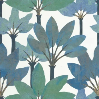 Обои - Casadeco - BABYLONE - Babel - Bleu mediterranee (арт. 89716801)