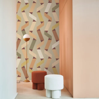 Обои - Casadeco - COLOR GAME - Ribbon game - Terracotta (арт. 200643663)