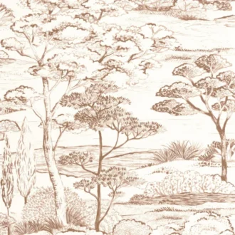 Обои - Casadeco - SENTIER DES DUNES - Littoral - Terracotta (арт. 200938242)