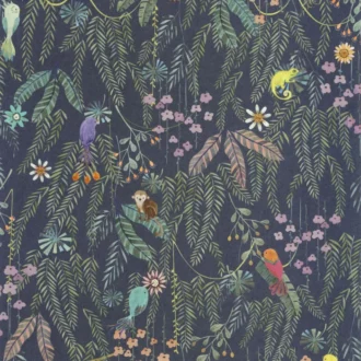 Обои - Casadeco - ONCE UPON A TIME 2 - Tropical forest - Multico fond encre (арт. 200756909)