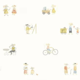 Обои - Casadeco - ONCE UPON A TIME 2 - Neighbors of the village - Multicolore (арт. 200878707)