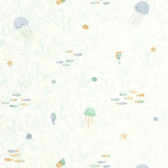 Обои - Casadeco - ONCE UPON A TIME 2 - Companions of the sea - Vert aqua (арт. 200816767)