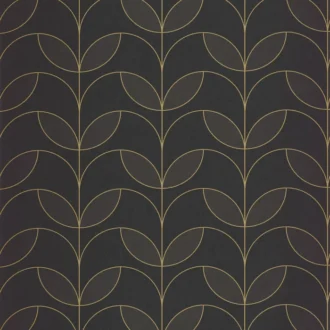 Обои - Casadeco - ANNEES FOLLES - Mistinguett - Noir fusain (арт. 201029830)