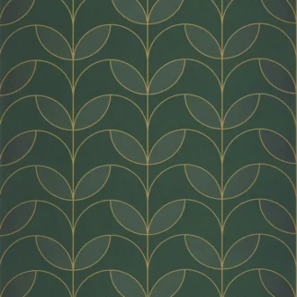 Обои - Casadeco - ANNEES FOLLES - Mistinguett - Vert empire (арт. 201027682)