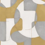 Обои - Casadeco - GALLERY - Op'art - Bleu / or (арт. 86096211)