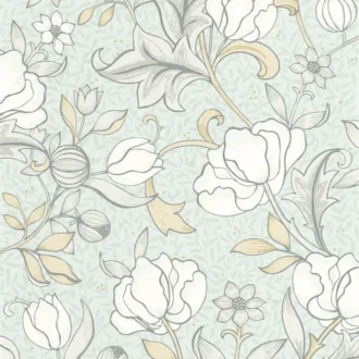Обои - Casadeco - ARTS & CRAFTS - Isabella - Bleu nuage (арт. 86346122)