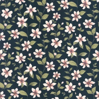 Обои - Casadeco - GARDENS - Clematites - Bleu encre (арт. 87646748)