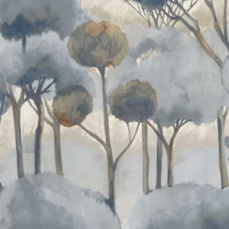 Обои - Casadeco - SENTIER DES DUNES - Foret des landes - Bleu orage (арт. 200926312)